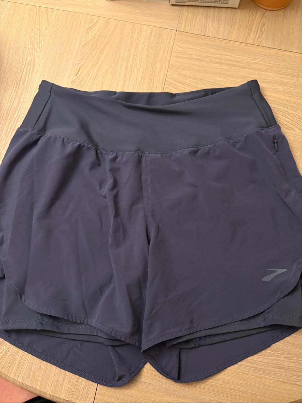 Brooks Deep Navy Athletic Running Shorts with Liner